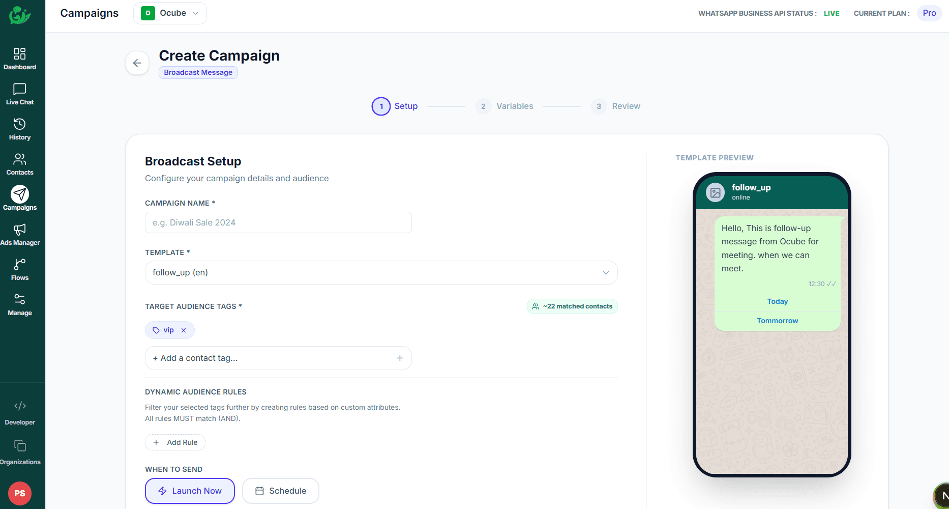 Create Campaign