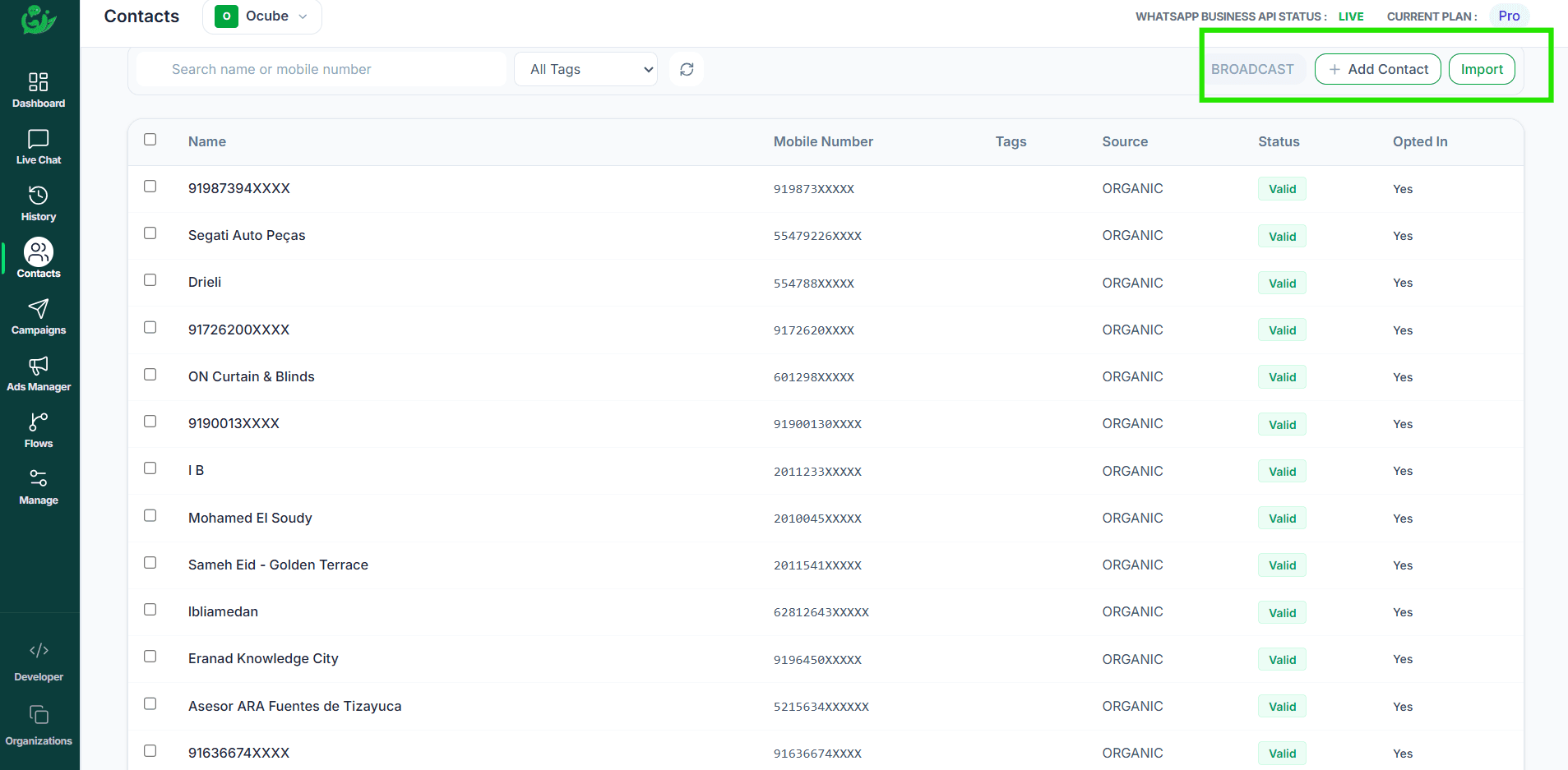 Import Contacts
